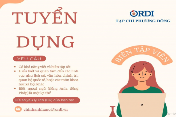 Thông báo: Tạp chí Phương Đông tuyển Biên tập viên